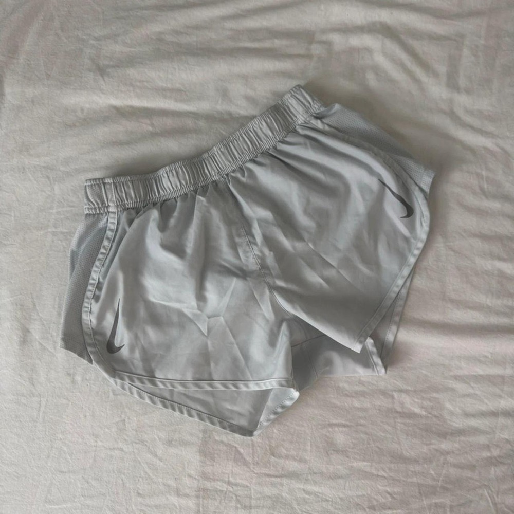 White Nike shorts
